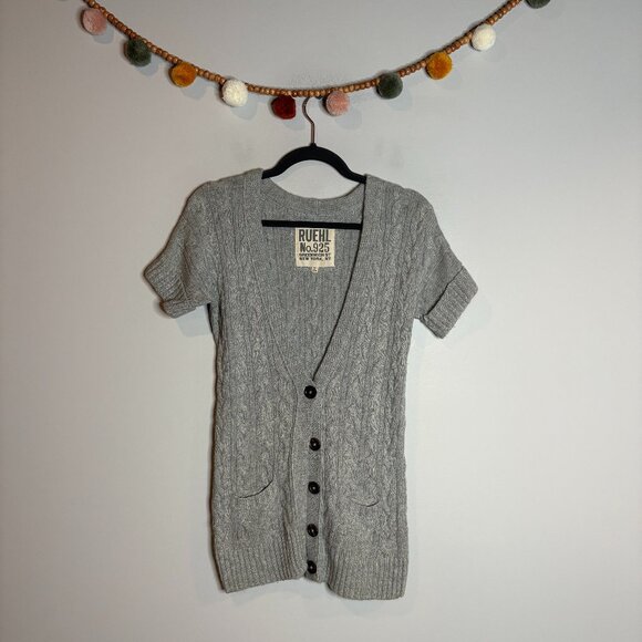 Y2K Ruehl Vintage cable knit cardigan tunic sweater